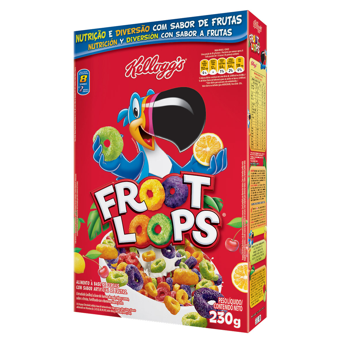 Cereal em Flocos Kellogg's Froot Loops 230 g. Fruteira Santo Antônio